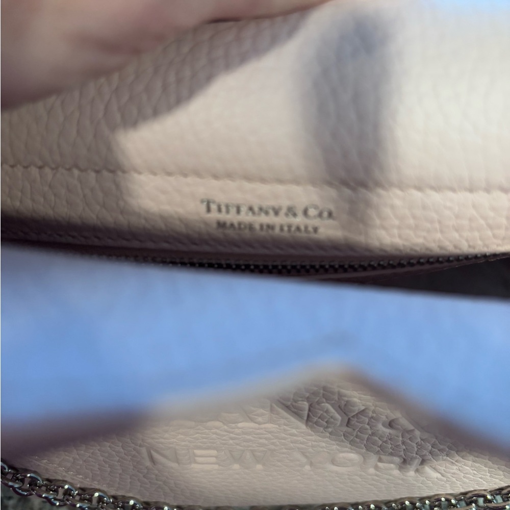 Tiffany & Co. Light Pink Crossbody Bag with Silver Chain - Picture 5 of 5